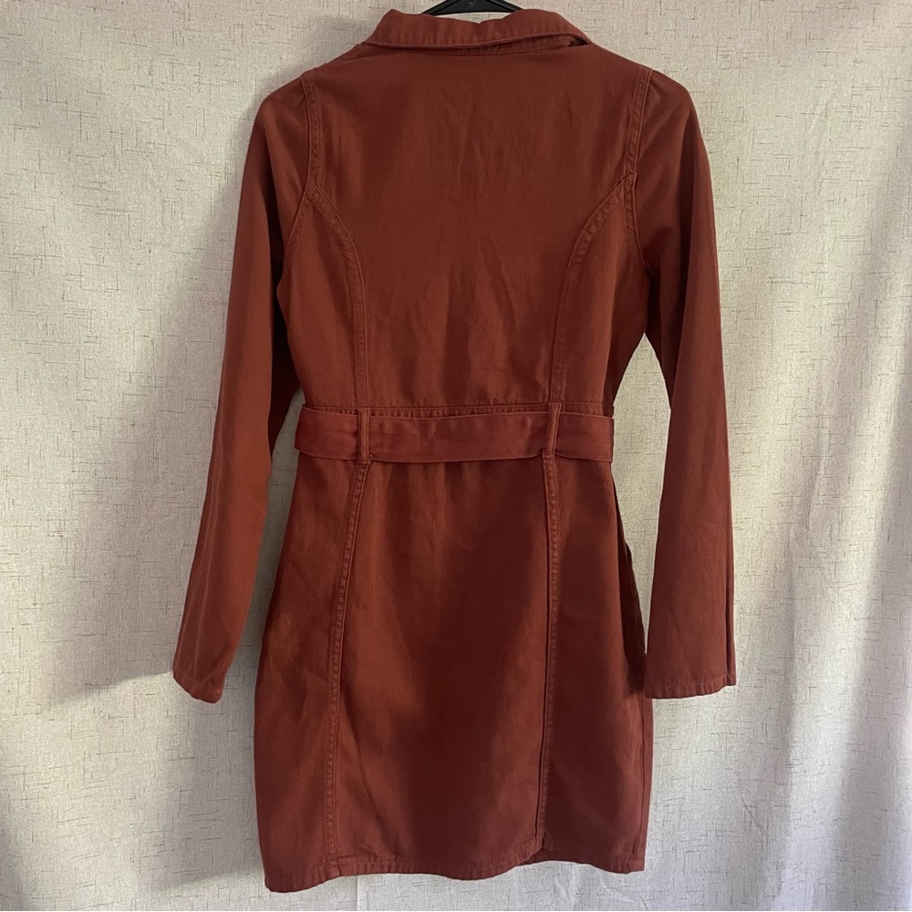 Nasty Gal Rust Button-Up Dress - Picture 3 of 4